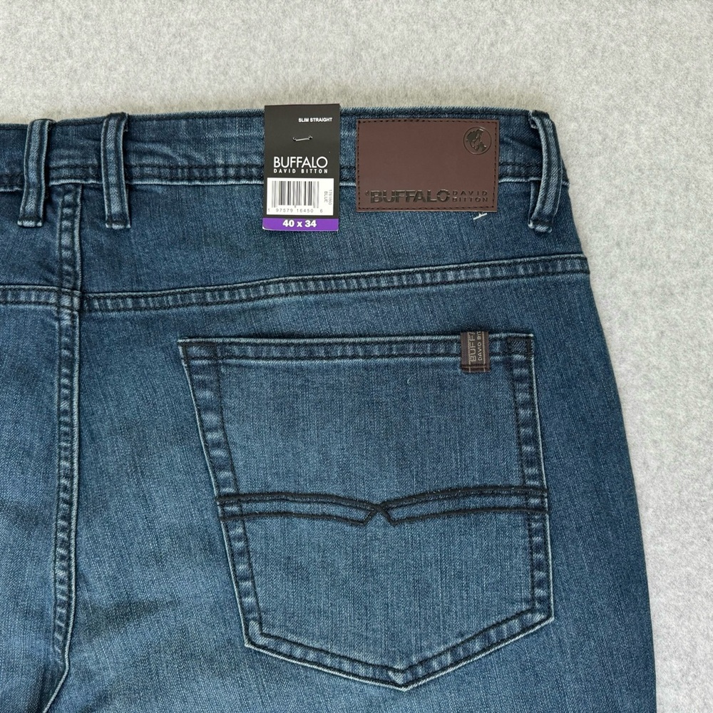 Buffalo Jeans Men’s 40x34 Blue Jackson Slim Straight Medium Wash Denim NWT